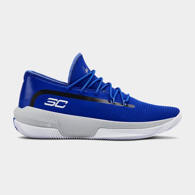 Under Armour SC 3ZER0 III - Panske Basketbalove Topanky - Kráľovská Modrá/Siva